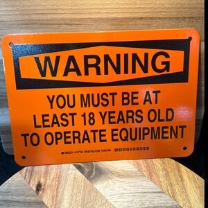 🆕 Warning Aluminum Sign